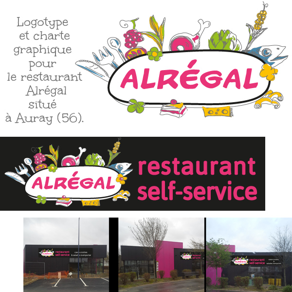 logotype Alrégal restaurant Bio à Auray